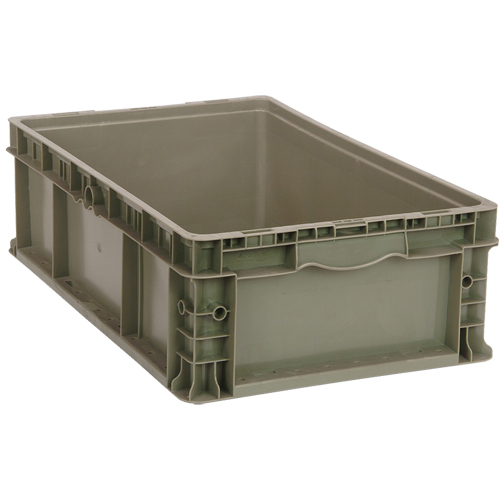Contenant empilable, 15" la x 15" p x 9,5" h, Gris MAS Chibougamau