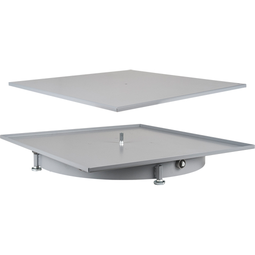 Heavy-Duty Industrial Carousel Drawer Cabinets, Steel, 27-1/2" W x 27-1/2" D x 4" H, Grey MAS Chibougamau