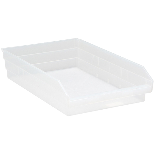Bacs de rangement pour tablettes, 11-1/8" la x 4" H x 17-7/8" p, Transparent, Capacit&eacute; 40 lb MAS Chibougamau