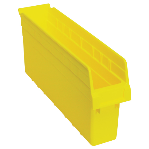 Store-Max Shelf Bins, 4-3/8" W x 8" H x 17-7/8" D, Yellow, 56 lbs. Capacity MAS Chibougamau