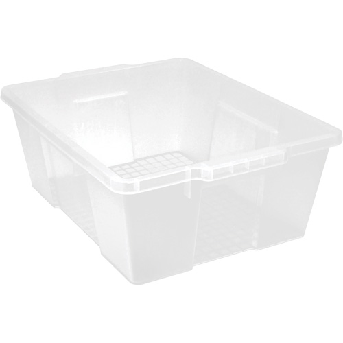 Contenant avec loquets en plastique,  la x 21" p x 7,75" h, Transparent MAS Chibougamau