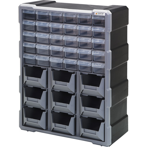 Armoire &agrave; tiroir, Plastique, 39 tiroirs, 15" x 6-1/4" x 18-3/4", Noir MAS Chibougamau