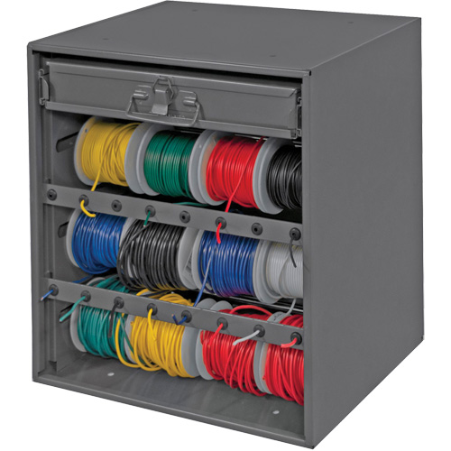Armoire d'entreposage pour fil et borne, Acier, 1 tiroirs, 15-9/16" x 11-7/8" x 16-3/8", Gris MAS Chibougamau