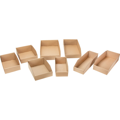 Boîtes profondes en carton ondul&eacute;, 3-3/4" la x 17-1/4" p x 4-1/2" h, Beige MAS Chibougamau