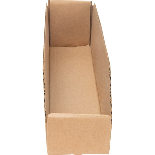 Boîtes profondes en carton ondul&eacute;, 3-3/4" la x 17-1/4" p x 4-1/2" h, Beige MAS Chibougamau