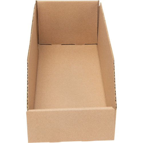 Boîtes profondes en carton ondul&eacute;, 5-3/4" la x 17-1/4" p x 4-1/2" h, Beige MAS Chibougamau