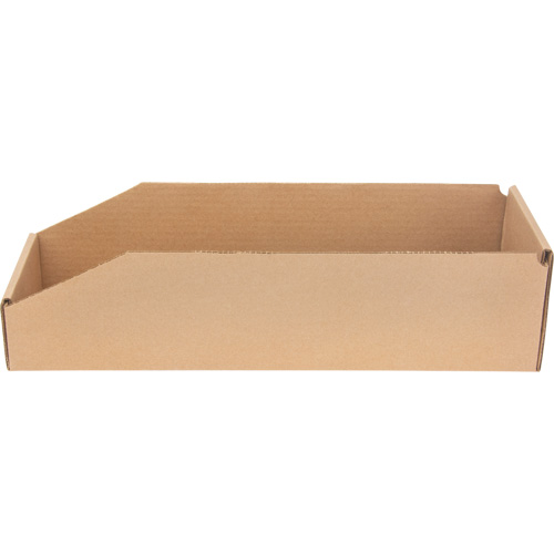 Boîtes profondes en carton ondul&eacute;, 5-3/4" la x 17-1/4" p x 4-1/2" h, Beige MAS Chibougamau
