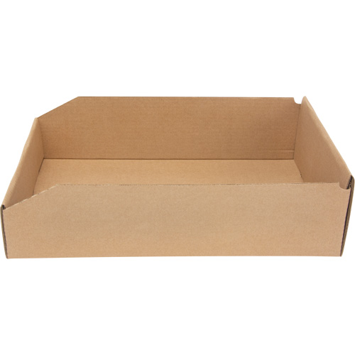 Boîtes profondes en carton ondul&eacute;, 11-3/4" la x 17-1/4" p x 4-1/2" h, Beige MAS Chibougamau