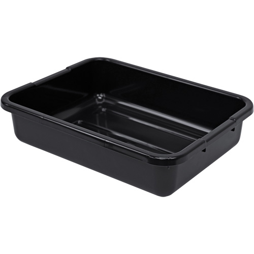 All-Purpose Ribbed-Bottom Storage Tub, 5" H x 15" D x 21" L, Plastic, Black MAS Chibougamau