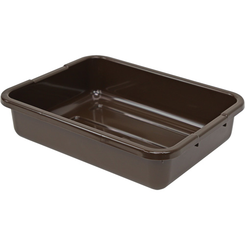 All-Purpose Ribbed-Bottom Storage Tub, 5" H x 15" D x 21" L, Plastic, Brown MAS Chibougamau