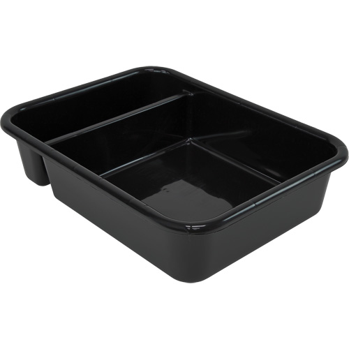 All-Purpose Compartmentalized Storage Tub, 7" H x 15" D x 20" L, Plastic, Black MAS Chibougamau