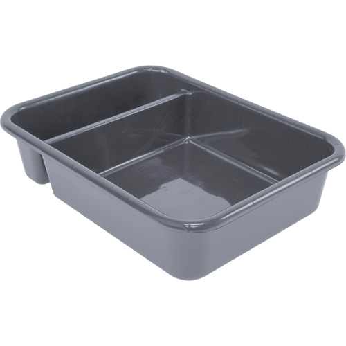 All-Purpose Compartmentalized Storage Tub, 5" H x 15" D x 20" L, Plastic, Grey MAS Chibougamau