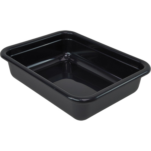 Bac d'entreposage tout usage &agrave; fond plat, 5" ha x 17" p x 22" lo, Plastique, Noir MAS Chibougamau