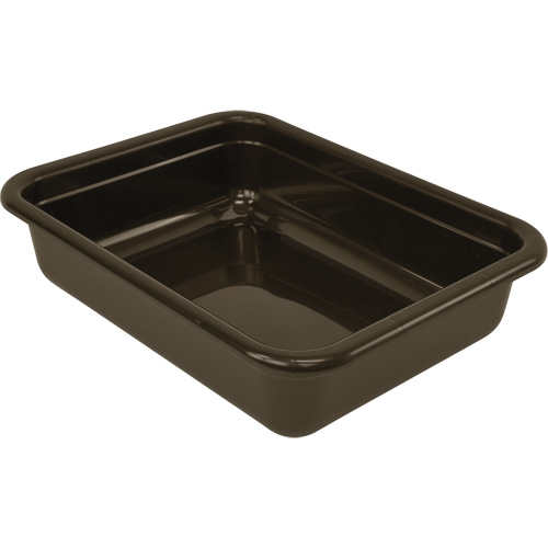 All-Purpose Flat-Bottom Storage Tub, 5" H x 17" D x 22" L, Plastic, Brown MAS Chibougamau