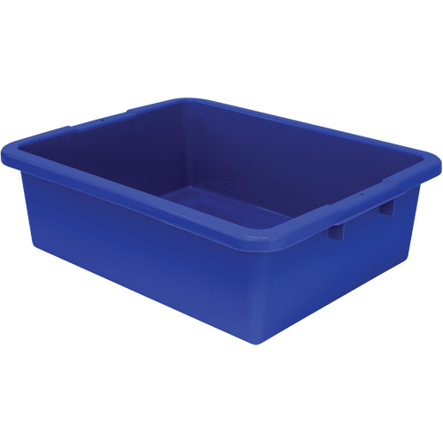 All-Purpose Ribbed-Bottom Storage Tub, 7" H x 17" D x 22" L, Plastic, Blue MAS Chibougamau
