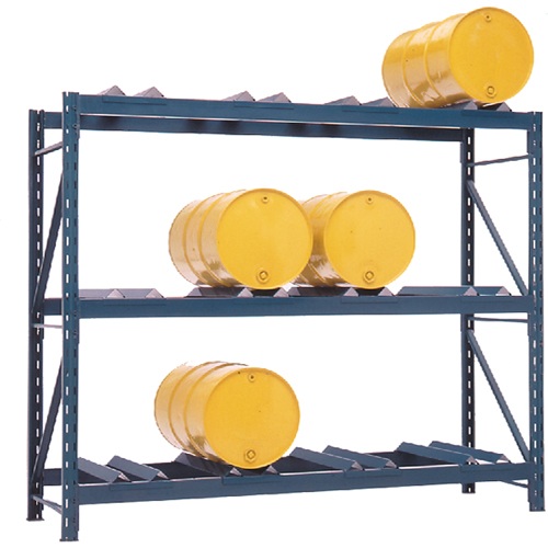 Rayonnages pour barils, 12 barils, 112" la x 36" p x 96" h MAS Chibougamau
