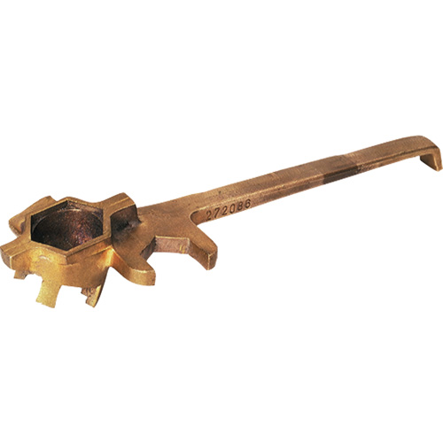 Cl&eacute; anti&eacute;tincelante de luxe pour barils, Ouverture de 1-1/4", Poign&eacute;e 3-1/4", Alliage de bronze MAS Chibougamau