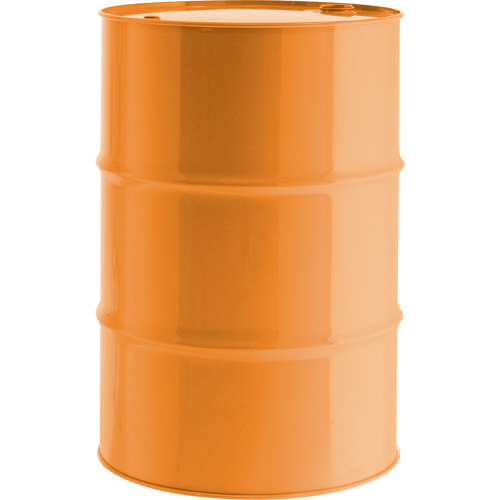 Barils en acier, 55 gal. US (45,8 gal. imp.), Non doubl&eacute;, Orange, Dessus ferm&eacute;, UN1A1/Y1.8/300, Calibre 16 MAS Chibougamau