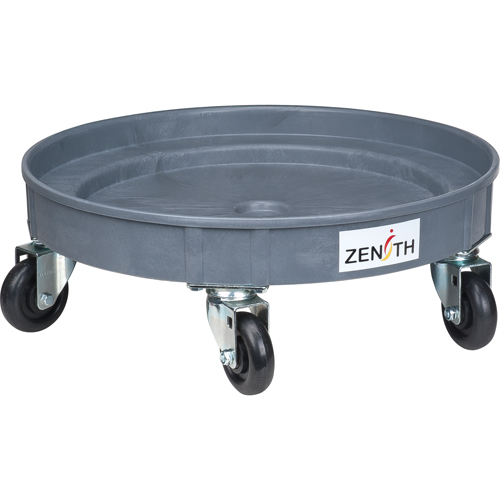 Socle roulant pour baril de confinement des fuites, 24.25" dia. X 8,625" H, Cap. de d&eacute;versement 1,5 gal. US MAS Chibougamau