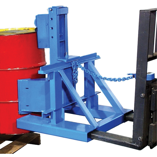 Manipulateur de barils MORSPEED 1500 pour chariot &eacute;l&eacute;vateur, Pour 55 gal. US (45 gal. imp.) MAS Chibougamau