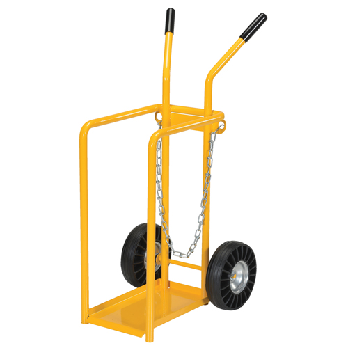 Gas Cylinder Cart, Mold-on Rubber Wheels, 9-13/16" W x 16" L Base, 150 lbs. MAS Chibougamau