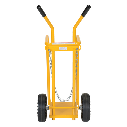 Gas Cylinder Cart, Mold-on Rubber Wheels, 9-13/16" W x 16" L Base, 150 lbs. MAS Chibougamau