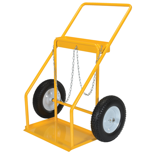Gas Cylinder Cart, Rubber Wheels, 22" W x 14-1/8" L Base, 250 lbs. MAS Chibougamau