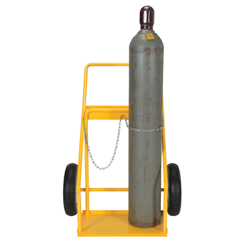 Gas Cylinder Cart, Rubber Wheels, 22" W x 14-1/8" L Base, 250 lbs. MAS Chibougamau