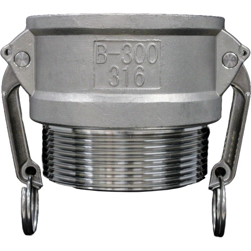 Cam & Groove Coupling, Stainless Steel, Type B, 2-1/2", Male NPT, 150 PSI MAS Chibougamau