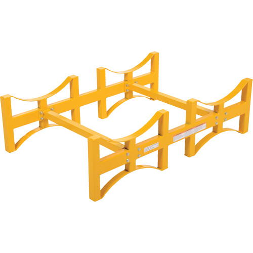 Porte-barils empilable en acier, 2 barils, Capacit&eacute; de 1600 lb, 45-1/2" la x 29-7/8" p x 12-3/4" h MAS Chibougamau
