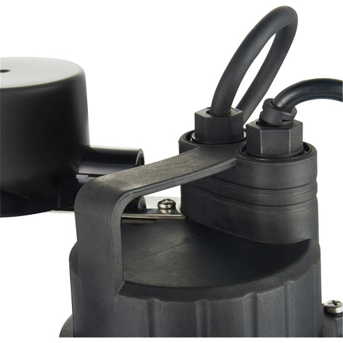 Thermoplastic Submersible Sump Pump, 2560 GPH, 115 V, 4.6 A, 1/3 HP MAS Chibougamau