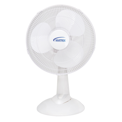 Ventilateur oscillant &agrave; boutons-poussoirs pour bureau, Diam&egrave;tre 12", 3 vitesses MAS Chibougamau