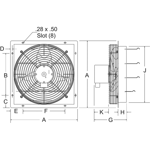 Ventilateurs d'&eacute;vacuation &agrave; volets MAS Chibougamau