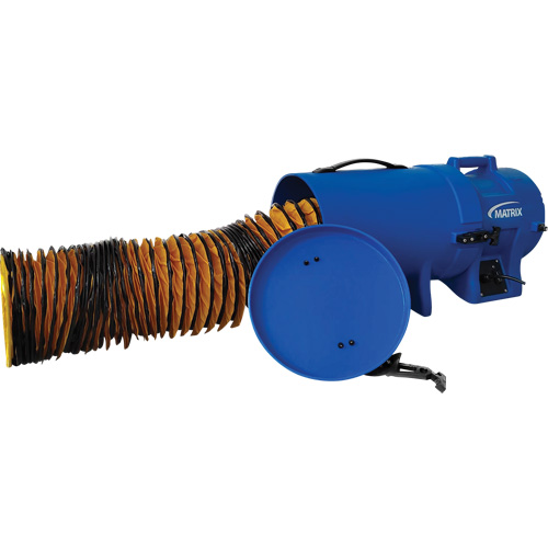 8" Air Blower with 15' Ducting & Canister, 1/4 HP, 816 CFM MAS Chibougamau