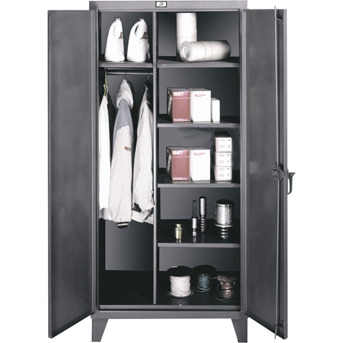 Armoires de rangement/penderies, Acier, 60" la x 24" p x 72" h, Gris MAS Chibougamau
