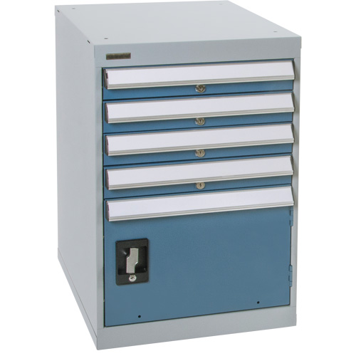Pedestal Workbench with One Door & Four Drawers, 4 Drawers, 18" W x 21" D x 28" H MAS Chibougamau