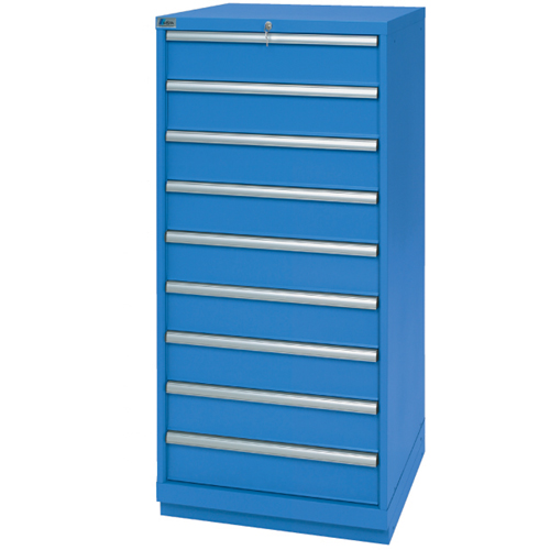 Armoires de rangement avec tiroirs, 9 tiroirs, 28-1/4" la x 28-1/2" p x 59-1/2" h, Bleu brillant MAS Chibougamau