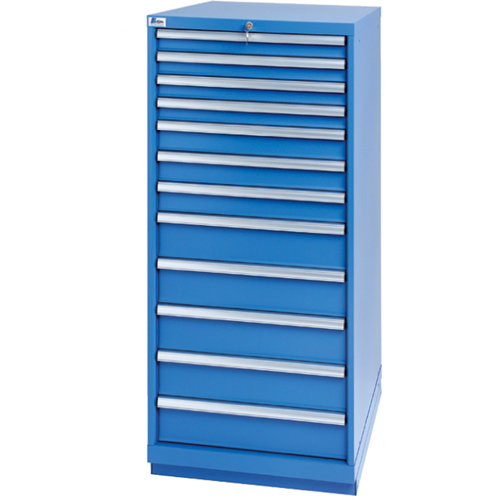 Armoires de rangement avec tiroirs, 12 tiroirs, 28-1/4" la x 28-1/2" p x 59-1/2" h, Bleu brillant MAS Chibougamau