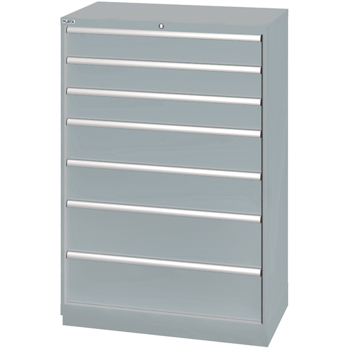 Armoires de rangement avec tiroirs, 7 tiroirs, 40-1/4" la x 22-1/2" p x 59-1/2" h, Gris MAS Chibougamau