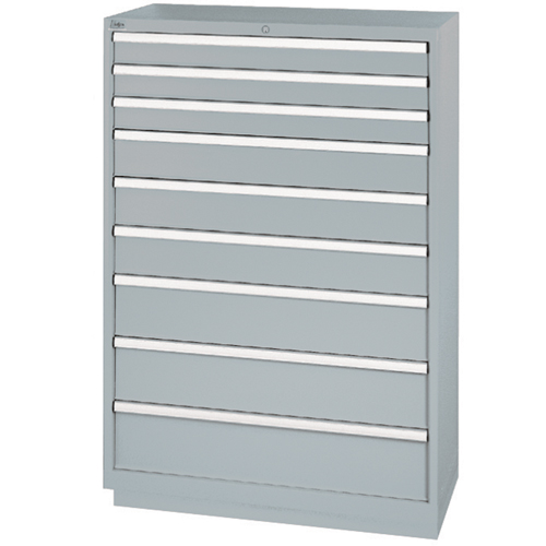 Armoires de rangement avec tiroirs, 9 tiroirs, 40-1/4" la x 22-1/2" p x 59-1/2" h, Gris MAS Chibougamau