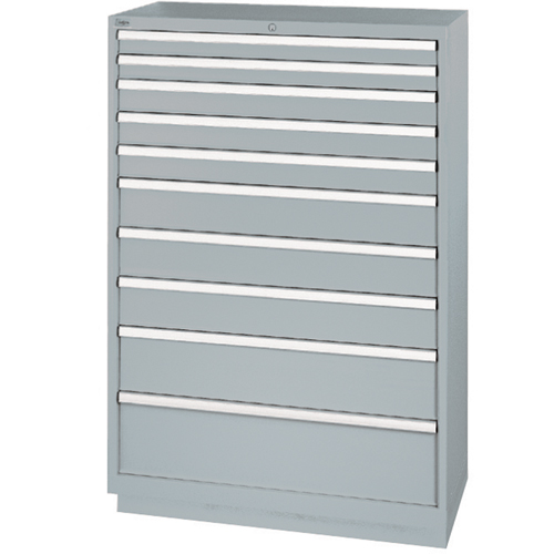 Armoires de rangement avec tiroirs, 10 tiroirs, 40-1/4" la x 22-1/2" p x 59-1/2" h, Gris MAS Chibougamau