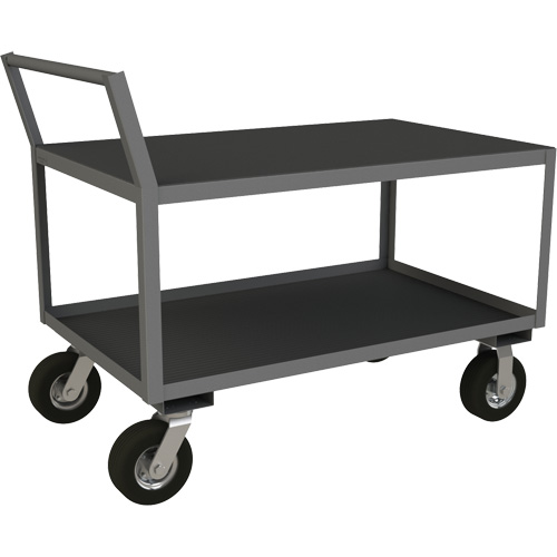 Low Profile Instrument Cart, 2 Tiers, 24-1/4" W x 51" D x 40-15/16" H, 1200 lbs. Cap. MAS Chibougamau