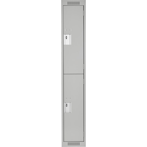 Clean Line Lockers, 2 -tier, 12" x 18" x 72", Steel, Grey, Rivet (Assembled) MAS Chibougamau
