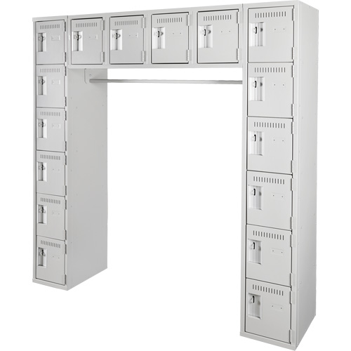 Assembled Archettes Clean Line Economy Lockers, 16 -tier, Bank of 3, 18" x 72" x 12", Steel MAS Chibougamau