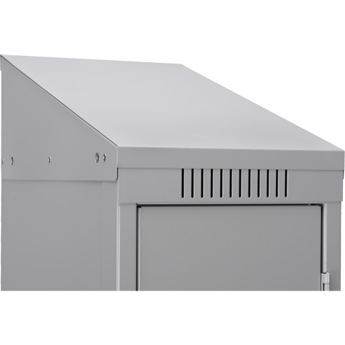 Clean Line Lockerette , 6 -tier, Bank of 4, 48" x 18" x 82", Steel, Beige, Rivet (Assembled) MAS Chibougamau