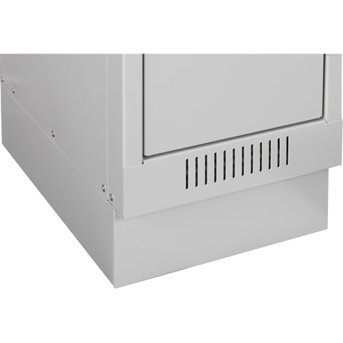 Clean Line Lockerette , 6 -tier, Bank of 4, 48" x 18" x 82", Steel, Beige, Rivet (Assembled) MAS Chibougamau