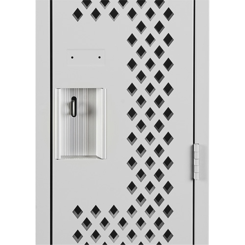 Clean Line Lockers, 12" x 15" x 72", Steel, Grey, Rivet (Assembled), Perforated MAS Chibougamau