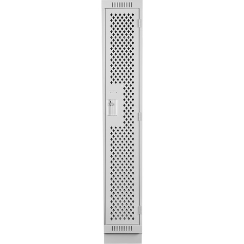 Clean Line Lockers, 12" x 15" x 76", Steel, Grey, Rivet (Assembled), Perforated MAS Chibougamau