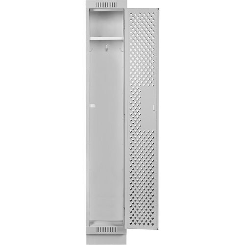Clean Line Lockers, 12" x 15" x 76", Steel, Grey, Rivet (Assembled), Perforated MAS Chibougamau