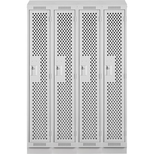 Casiers Clean Line, Bloc de 4, 48" x 18" x 82", Acier, Gris, Rivet (assembl&eacute;), Perfor&eacute; MAS Chibougamau